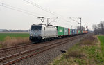 Die ehemalige Rurtalbahn-Lok 185 622 fährt nun für die ITL. Am 03.04.16 führte sie einen Containerzug durch das Zerbster Umland Richtung Magdeburg. 