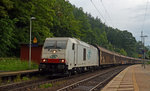 285 109 der ITL beförderte am 13.06.16 einen Porschezug durch Stadt Wehlen Richtung Tschechien.