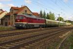 LEG 132 004-3 mit dem DPE 61438 von Leipzig-Plagwitz nach Meiningen, am 05.09.2015 in Erfurt Bischleben.