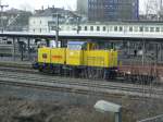 Es gibt nicht nur schwarze Mrklin-Werbeloks! 214 010-1 wirbt in gelb fr das 150-jhrige Firmenjubilum und die im September 2009 stattfindenden Mrklin-Tage. Aufgenommen wurde das Bild am 20.3.2009 im Bahnhof von Gppingen.