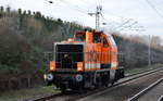 LOCON 214 (92 80 1214 004-4 D-LOCON) am 06.02.19 Richtung Berlin-Lichtenberg Durchfahrt Bf. Berlin-Hohenschönhausen.