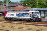 Rangierfahrt der Locon Lok 187 086 in Bergen auf Rügen. - 11.07.2023
