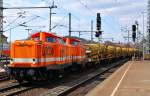 Locon 206 und Locon 205 mit Bauzug am 08.04.12 in Fulda  