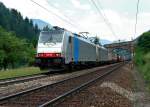 186 106 + 186 10x mit G 43125 von Kln Eifeltor nach Verona am 26.06.2010 unterwegs bei Wolf am Brenner.