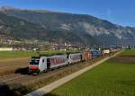186 285 + 186 282 mit TEC 43125 von Kln Eifeltor nach Verona am 17.11.2012 unterwegs bei Schwaz.