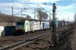 486 505 & 185 663 am 15.02.14 bei München-Trudering