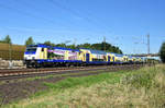 Metronom RB31 unterwegs nach Lüneburg, mit der 146 541-8  Ich fahr' ab auf die Lüneburger Heide  in Front.