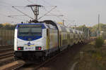 ME 146-17 verlasst Bahnhof Ashausen mit einem RB31 nach Hamburg Hbf.