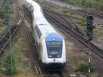 Metronom von Bremen nach Hamburg fhrt in Buchholz ein. Aufgenommen am 16.07.08