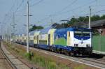 146 535-0  Rizzi Lok , zieht den zweiten metronom Sonderzug Berlin 2010, durch Rathenow in die Hauptstadt. 21.08.2010