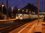 ME 140-04 vor Dosto Metronom nach Uelzen hält am 13.02.2014 um 07.05 Uhr im Bahnhof Hamburg Harburg.
