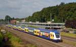 Ein Metronom nach Hamburg verlässt am 02.07.14 Tostedt.