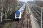 METRONOM nach Hamburg-Harburg kurz hinter Winsen (Luhe); 25.03.2015
