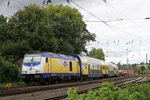 Metronom 246 002 auf dem Weg von Cuxhaven nach Hamburg, aufgenommen bei der Ausfahrt in Stade.