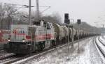 MKB V 19 (277 808) mit Kesselwagenzug am 26.01.2013 in Rathenow