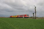 Nebenbahnromantik am Niederrhein, am 26.3.19 beförderte 218 467 der MEG ihren Messzug von Xanten nach Rheinkamp, auf dem Foto passiert der Zug grade das Einfahrtsignal von Millingen bei Rheinberg.