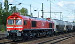 MEG - Mitteldeutsche Eisenbahn GmbH mit   266 442-3  [NVR:  92 80 1266 442-3 D-MEG ] und Zementstaubzug aus Rüdersdorf am 14.08.19 Bahnhof Flughafen Berlin-Schönefeld.