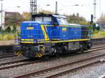 Eine MaK G 1700 der Mittelweserbahn im Bahnhof Herne am 6. November 2009.