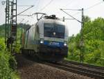 Am 29.05.2010 hatten wir wieder eine Begegnung mit 182 911-8 / 1116 911-7. Diesmal zog sie einen Containerzug in Richtung Norden durch die Ausfahrt von Eichenberg.