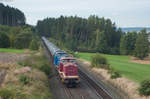 204 354-5 der MTEG und eine 204 von PRESS mit einem Kesselwagenzug bei Reutlas, 03.09.2016