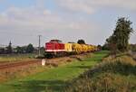 204 354-5 (MTEG) zu sehen am 08.10.21 mit einem Umbauzug in Dreitzsch.