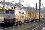 NeSa 218 105-5 durchfährt Koblenz Hbf.