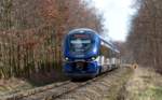 SA 139 021 der NEB auf der Fahrt von Kostrzyn nach Berlin Ostkreuz, kurz vor dem Bahnhof Golzow (Oderbruch). Auf der RB 26 ist das Platzangebot sehr fluktuierend, je nachdem, ob - wie im Bild - zweiteilige oder einteilige Garnituren eingesetzt werden. Die einteiligen Züge sind in der Berliner Region oft hilflos überfüllt. 9.3.2019