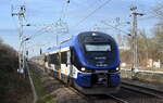 NEB mit Ihrer  VT 632.006/ SA 139 020   auf Betriebsfahrt Richtung Berlin Lichtenberg am 16.02.24 Durchfahrt Bahnhof Berlin-Hohenschönhausen.