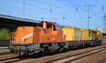 northrail 261 307-3 (92 80 1261 307-3 D-NRAIL) mit dem Schienenschleifzug SPENO INTERNATIONAL RR 16 MS-13 + Beiwagen am Haken Durchfahrt Bf. Flughafen Berlin-Schönefeld am 17.09.18