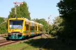 ODEG im Doppelpack VT 650.51 und VT 650.54 fahren zum Bahnhofsfest von Wittenburg nach Zarrentin. 05.05.2007