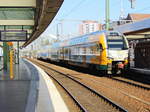 Berlin Ostbahnhof, Einfahrt ET 445 107 der ODEG als RE 2 zur Weiterfahrt nach Cottbus am 30.