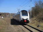 Der ODEG 4746 804 kam,am 05.April 2020,als RE nach Rostock,von Sassnitz in Sagard an.