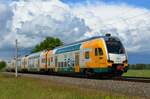 445 100 fuhr am 25.05.21 auf seiner tour nach Cottbus durch Vietznitz.