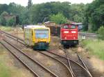 Am 18.06.2007 hat der Regioshuttel der ODEG Ausfahrt nach Neustrelitz ber Ludwigslust und Parchim.