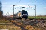 ES 64 U2 - 029 (182 529-8) MRCE Dispolok GmbH fr ODEG - Ostdeutsche Eisenbahn GmbH mit dem RE4 (RE 37321) von Rathenow nach Ludwigsfelde bei Nennhausen. 30.12.2012