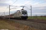 ES 64 U2 - 100 (182 600-7) Hupac fr ODEG - Ostdeutsche Eisenbahn GmbH mit dem RE4 (RE 37321) von Rathenow nach Jterbog bei Nennhausen. Einen netten Silvester Gru an den ODEG-Tf! 31.12.2012