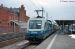 1116 911-7 (182 911-8) MWB - Mittelweserbahn GmbH fr ODEG - Ostdeutsche Eisenbahn GmbH mit dem RE4 (RE 37327) von Rathenow nach Ludwigsfelde in Rathenow.