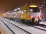 Am 19.02.2013 stand der 445 102 als RE 4 nach Jterborg in Stendal zur Abfahrt bereit.