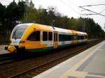  BR 646 Stadler GTW als RB33 nach Jterbog im Bahnhof Potsdam-Rehbrcke.(28.4.2013)  