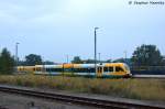 VT 646.043 (646 043-9) ODEG - Ostdeutsche Eisenbahn GmbH als RB51 (RB 68875) von Rathenow nach Brandenburg Hbf in Rathenow.