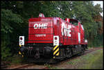 Jubiläum Ausstellung der Steinhuder Meer Bahn am 25.9.2005 in Wunsdorf: Ausgestellt war u. a. auch die OHE Diesellok 120076.