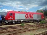 Die 270080 der OHE am 12.06.08 im Bahnhof Forst (Lausitz).