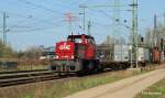 MaK G 1204 150002 der OHE zieht am 17.04.10 einem Containerzug aus Hamburg-Waltershof Richtung Rbf Alte-Sderelbe.