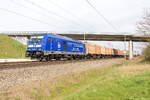 246 049-2 PRESS (246 011-1) mit einem Hackschnittzelzug von Kodersdorf nach Niedergörne in Nennhausen. 21.04.2017