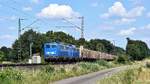 PRESS 140 050 (140 833, ex DB) und 140 007 (140 825, ex DB) mit Innofreight-Containerzug in Richtung Hannover (Eilvese, 16.07.18).