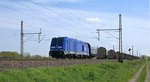 PRESS 246 049 zieht leeren Holztransportzug durch Dedensen-Gümmer Richtung Wunstorf am 06.05.16.