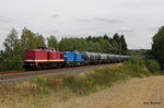 Kesselzug von Hamburg Hohe Schaar nach Weiden West als DGS 61417 mit Press 202 012 und 204 354 bei Herlasgrün/ Pöhl am 03.09.2016