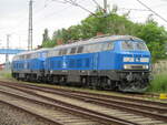 218 054 und 218 055,auf Rangierfahrt,am 09.Juni 2022,in Bergen/Rügen.