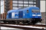 irgendwie macht die Farbe der 253 014-9 -Press- etwas her. Stralsund- Rgendamm 28.02.10