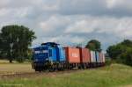 204 005 mit Containerzug fr Integro am 08.07.2011 bei Ullersricht